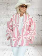 Quilt coat jacket vintage "pretty in pink"