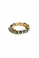 Blue sapphire eternity 14k ring