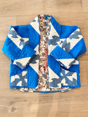 Quilt coat jacket vintage"angels in my garden "