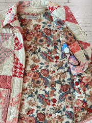 Quilt vest "strawberries and cream", XS-M