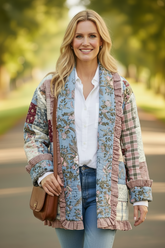 Quilt Jacket “ prairie patch” M- XL-tall