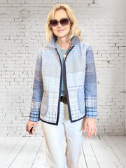 Custom. NEW STYLE Quilt Market Jacket "ombré blues"