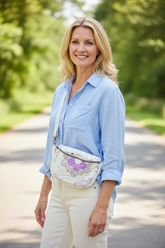 Vintage quilt Crossbody bag-grandma’s garden