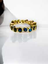 Blue sapphire eternity 14k ring