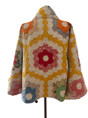 Coming soon. Quilt Jacket “ red ruffle ruse” OSFM