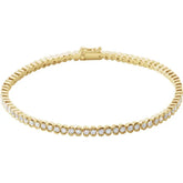 14K 1 CTW Natural Diamond Line 7" Bracelet