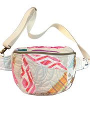 Vintage quilt Crossbody bag- fanny pack -mod- pod