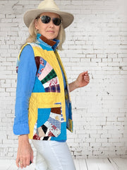 Quilt vest vintage "fan fair"