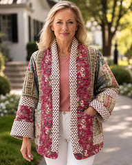Quilt Jacket “Cranberry Manor ” OSFA -up to 3X