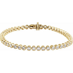 3 1/2 CTW Lab-grown Bezel set Diamond bracelet