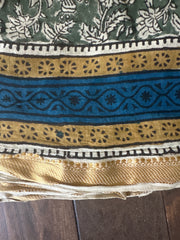 Silk edge Shawl scarf multi colored