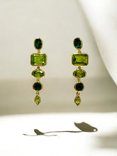 Emerald and peridot earrings