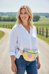 Vintage quilt Crossbody bag- sunny victory