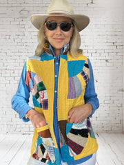 Quilt vest vintage "fan fair"