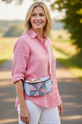 Vintage quilt Crossbody bag- pinwheels