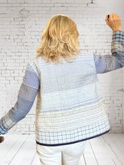 Custom. NEW STYLE Quilt Market Jacket "ombré blues"