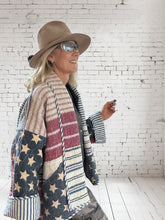 Quilt coat jacket "USA" OOAK , OSFM