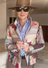 Quilt jacket log cabin OOAK