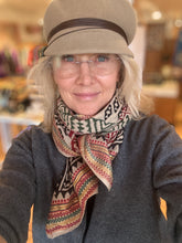 Silk edge scarf 36" square multi colored ( half size square) - abigailheche