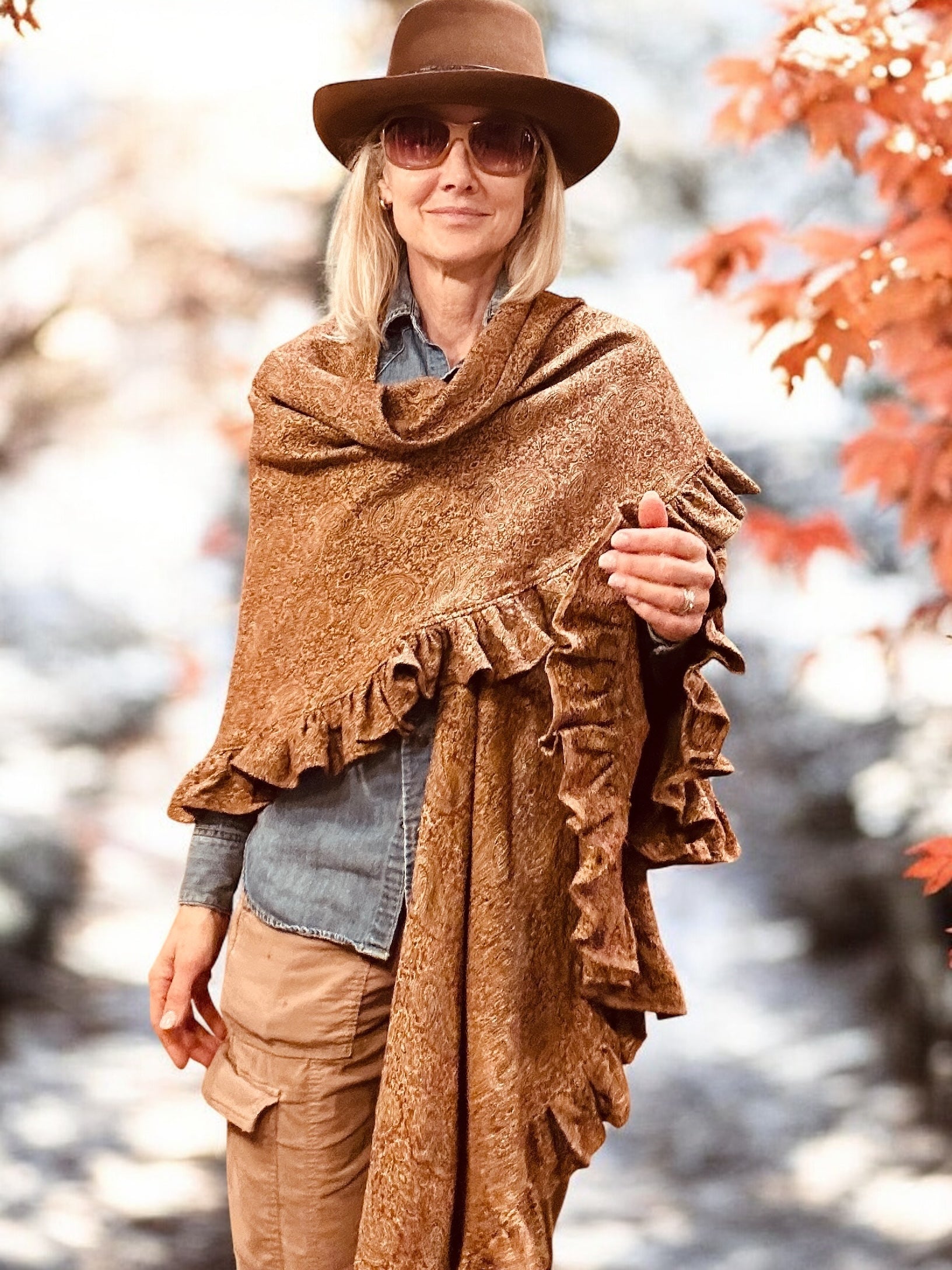 Paisley Shawl ruffle wrap Paisley Shawl ruffle wrap