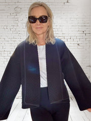 Quilt coat jacket " little black jacket " s- m