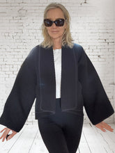 Quilt coat jacket " little black jacket " s- m