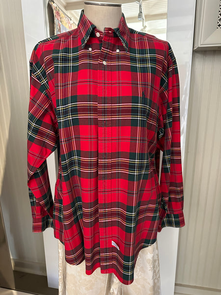 Flannel  “Shacket” red plaid. size large
