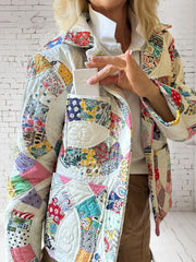NEW STYLE Quilted Market Jacket "pink wedding rings"