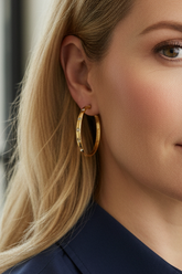 18k Diamond hoop earrings