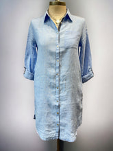 Classic light blue shirt dress