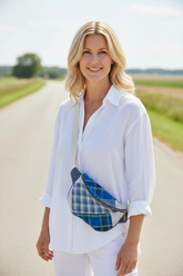 Vintage quilt Crossbody bag-blueberry patches