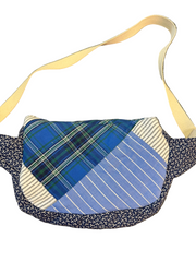 Vintage quilt Crossbody bag-blueberry patches