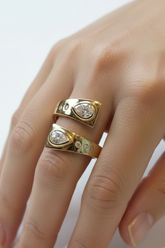 Teardrop diamond ring