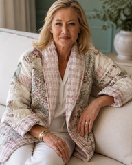 Quilt Jacket “ rose trellis" OSFM