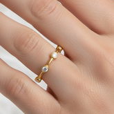 Rose cut diamond eternity ring