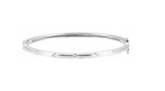 Diamond 14k gold station bangle bracelet