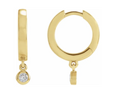 Diamond Hinged Hoop Earrings