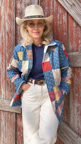 Quilt Barn Jacket (Market Jacket +) "Indigo Days" 2 sizes