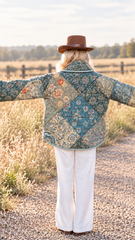 Quilt Jacket “The Teal Deal ” OSFM -up to 2X