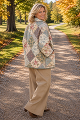 Custom! Quilt Jacket “Sage cottage ” OSFA up to 3X