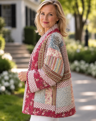 Quilt Jacket “Cranberry Manor ” OSFA -up to 3X