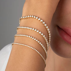 2 CTW Bezel set diamond tennis/ Pickle Ball bracelet