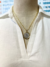 Coin necklace #4 paperclip chain