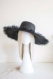 Black Sun hat with fringe