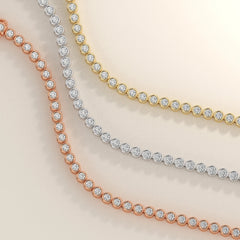 2 CTW Bezel set diamond tennis/ Pickle Ball bracelet