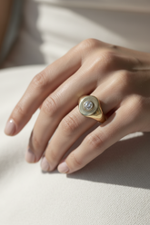 18k diamond ring, pinky Ring