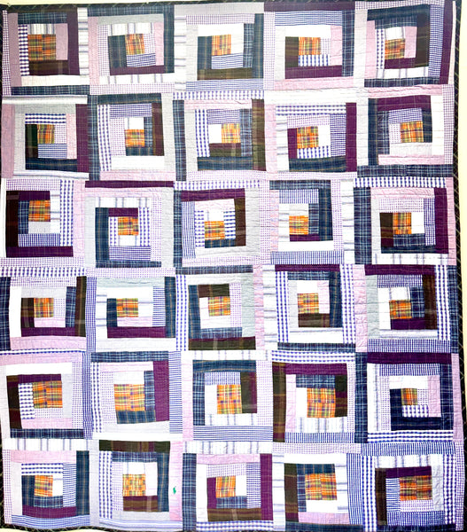 SOLD Quilt Around the campfire, purples
