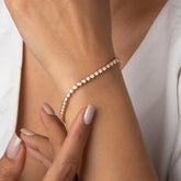 2 CTW Bezel set diamond tennis/ Pickle Ball bracelet