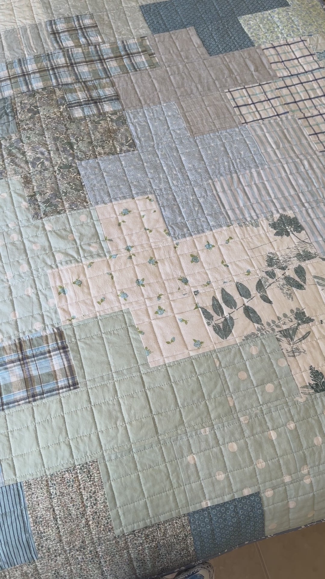 Quilt Positivity , pale greens