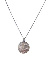 Diamond Disc Full Moon Pendant medium, 17mm - abigailheche